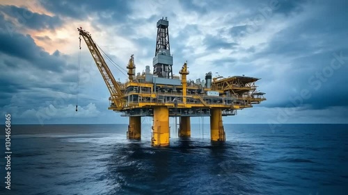 The offshore platform operated efficiently, extracting valuable resources while ensuring minimal environmental impact on the ocean.