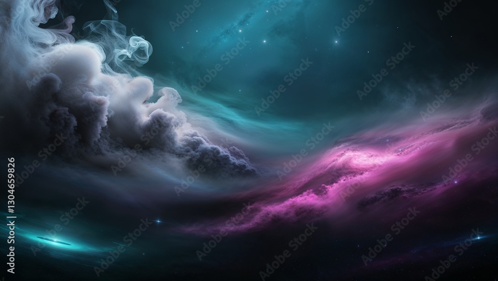 Fototapeta premium A mesmerizing cosmic scene with vibrant colors and soft textures.