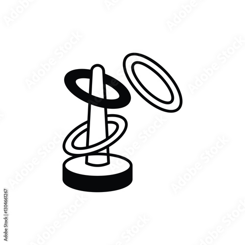 Ring Toss Vector icon