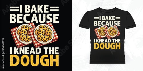Funny Bake Vintage Baking T-shirt Design
