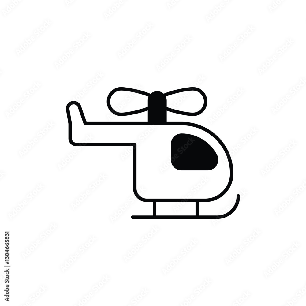 Toy Helicopter Vector icon Toy Helicopter Vector icon