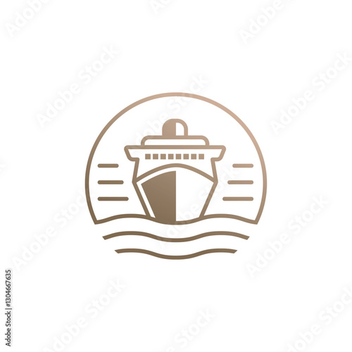 Cruise ship navigating the ocean