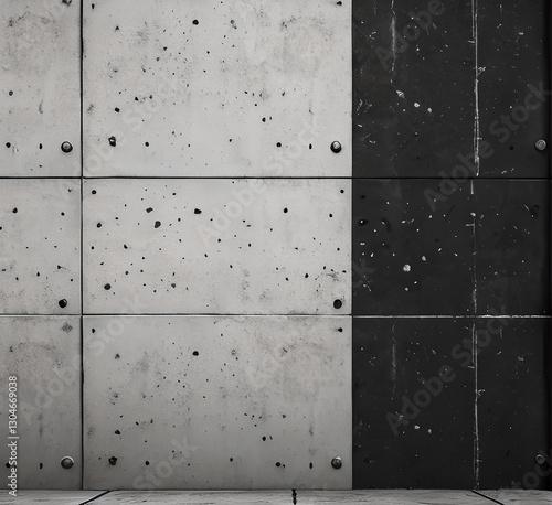 Old black background. Wallpaper in grunge style. Concrete texture. Black acrylic stains isolated on white. Hand drawn banner, label, frame shape. Black textured design elements.generative ai