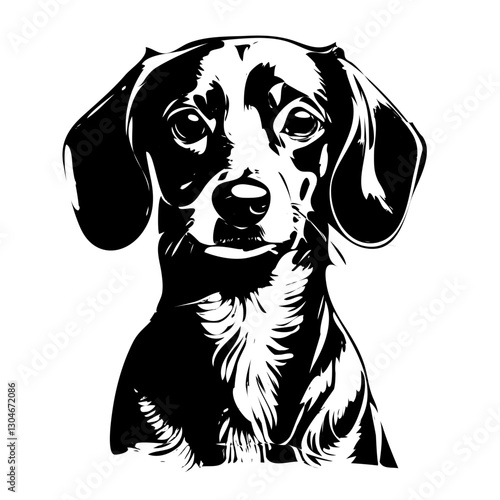 Outline of a dog for children's coloring