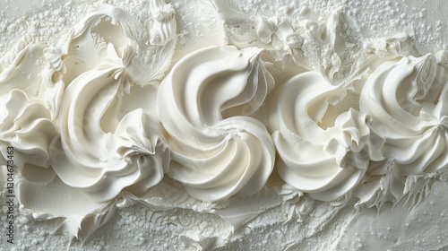 White Ice Cream: A silky frozen dessert made with cream, sugar, and flavorings, delivering a smooth, creamy texture that's both rich and refreshing.
