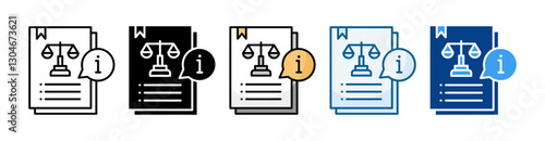 Information  Icon Set Multiple Style Collection