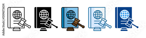 Immigration Law  Icon Set Multiple Style Collection