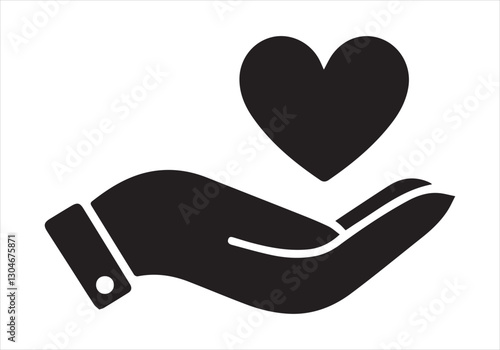 A 3D illustration of a heart in hand symbolizing love, romance, and care, perfect for Valentine's Day, health, and passion