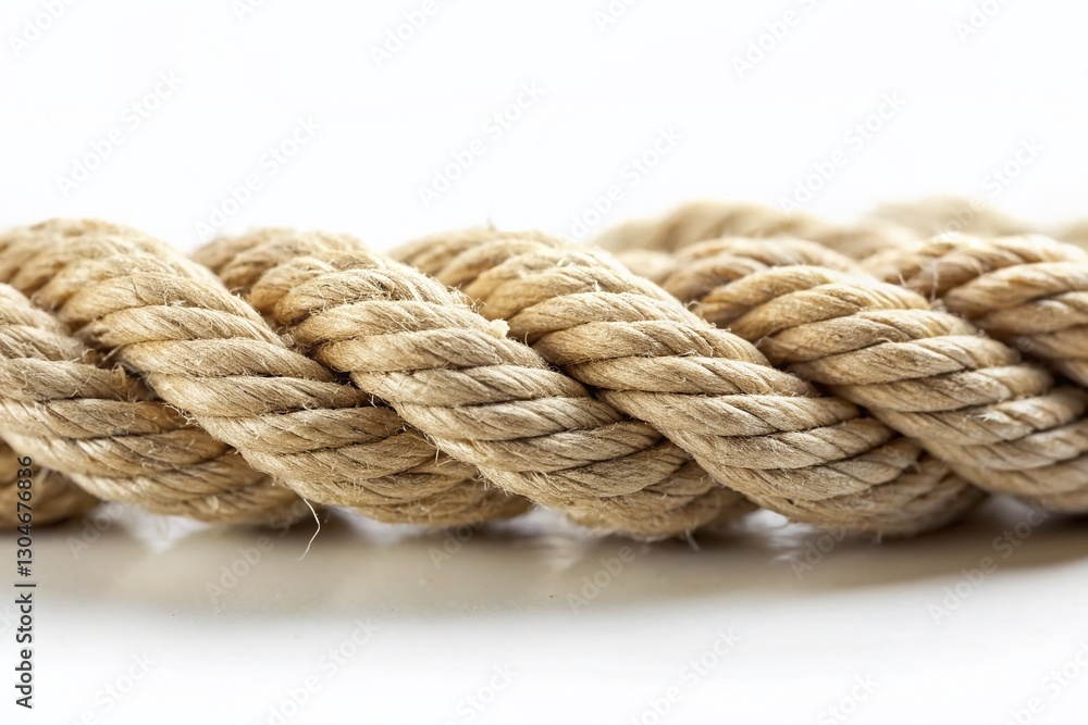 Fototapeta premium Minimalist Rough Rope Texture Background - Nautical Rustic Design