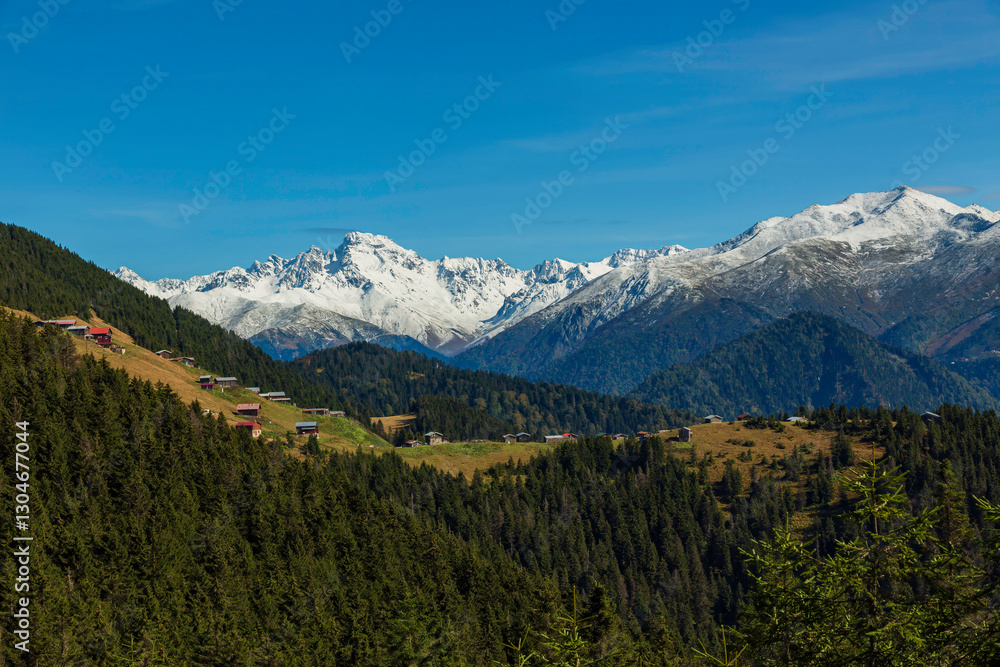 Fototapeta premium mountain landscape with blue sky