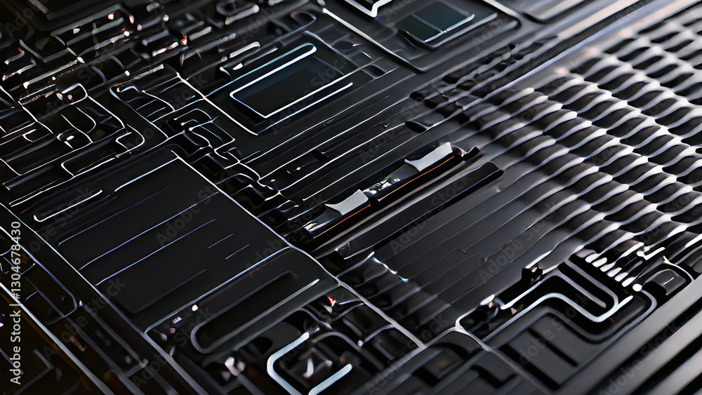 High-Tech Cyber-Inspired Black Grid Texture
High-Tech Cyber-Inspired Black Grid Texture