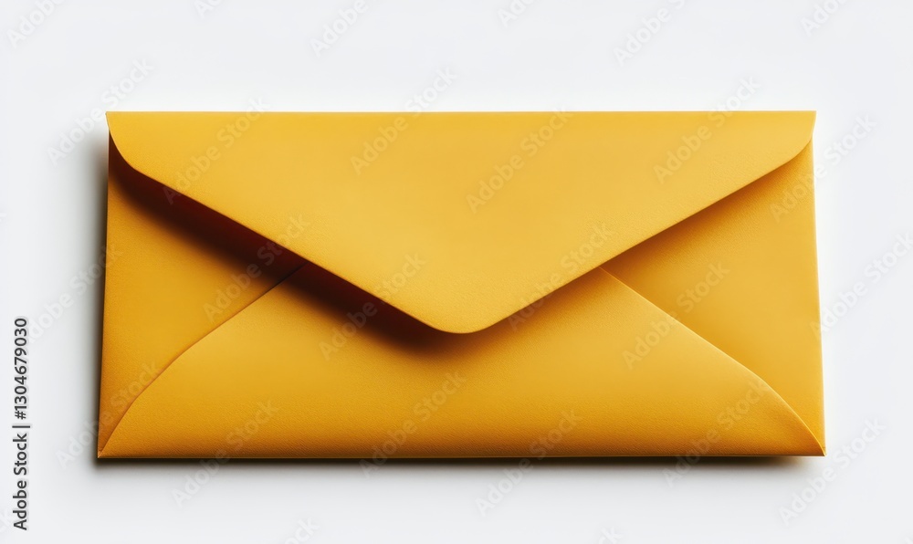 an open yellow envelope isolated an open yellow envelope isolated