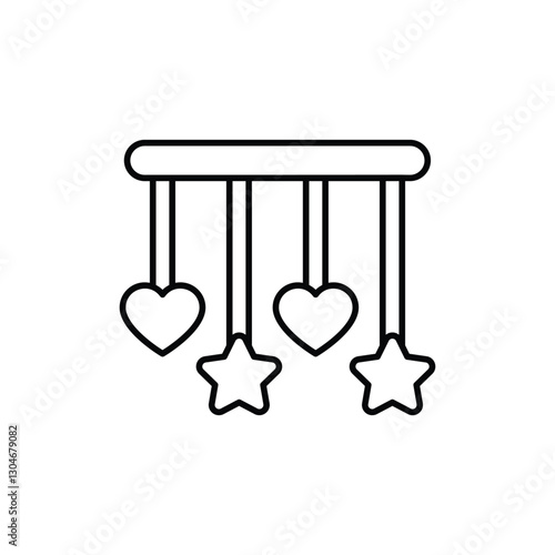 Crib Mobile Vector icon