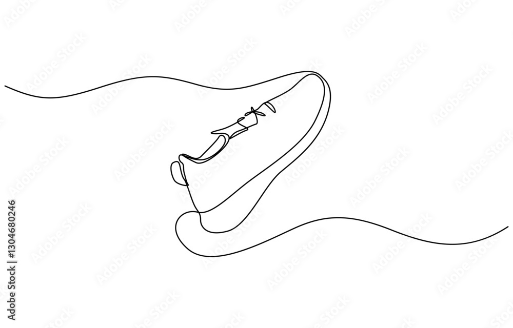 Continuous one line drawing of trendy sport shoe. Simple shoes sneaker line art vector illustration, Fashionable and casual. Vector minimalist vector illustration. Continuous one line drawing of trendy sport shoe. Simple shoes sneaker line art vector illustration, Fashionable and casual. Vector minimalist vector illustration.