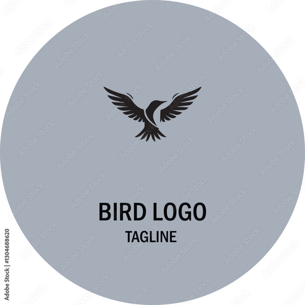 Obraz premium flying bird black silhouette 