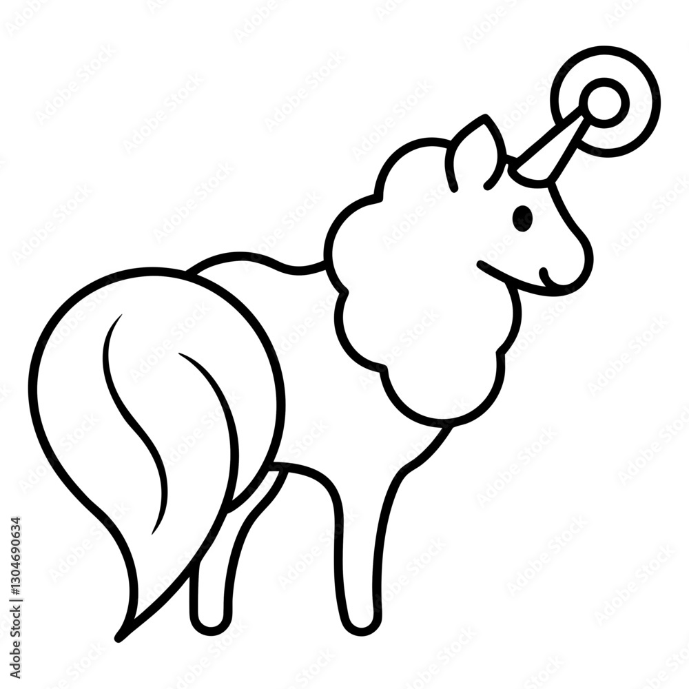 vector illustration of a cartoon horse vector illustration of a cartoon horse
