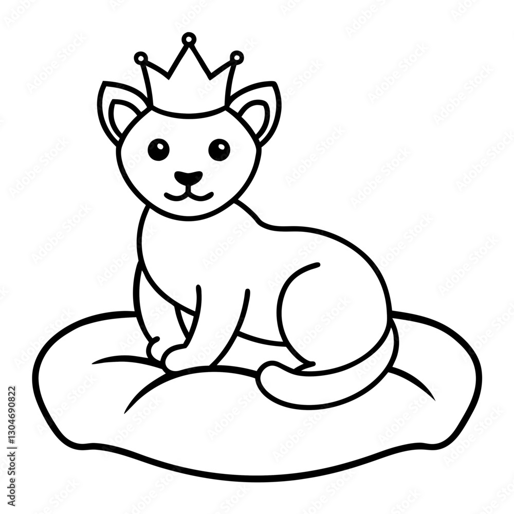 Fototapeta premium line art of lion