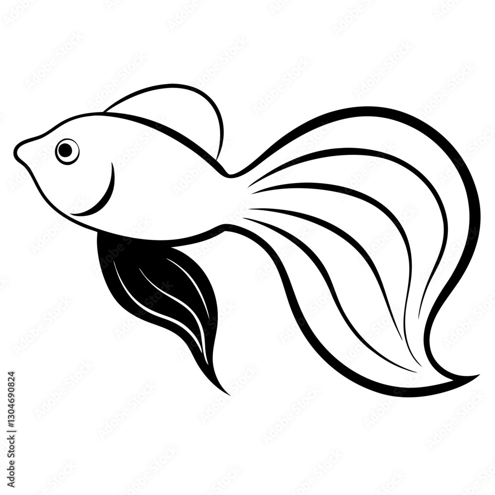 Fototapeta premium vector illustration of a fish