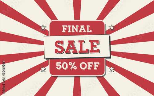 Final Sale – 50% Off Retro Promotional Banner
