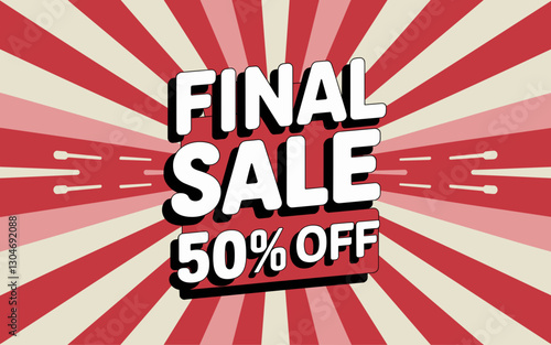 Final Sale – 50% Off Retro Promotional Banner