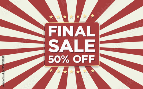 Final Sale – 50% Off Retro Promotional Banner