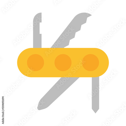 Swiss knife flat icon