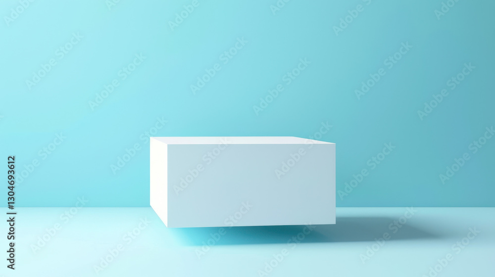 white box on blue background, mockup white box on blue background, mockup