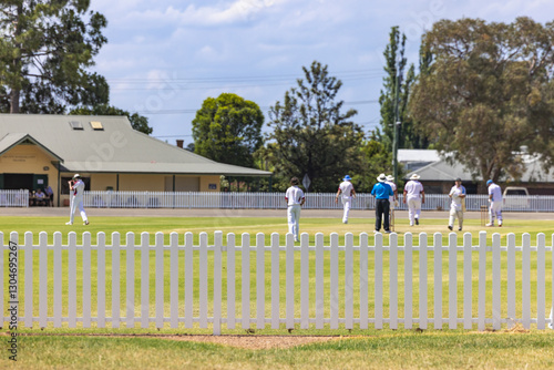 Local cricket match underway in regional New South Wales photo