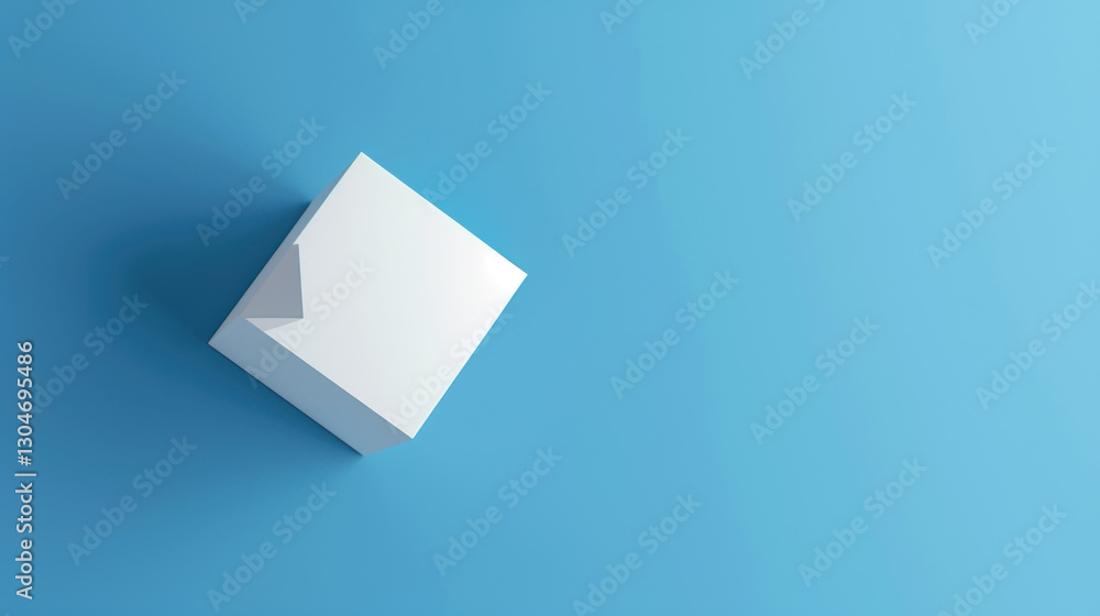 white box on blue background, mockup white box on blue background, mockup