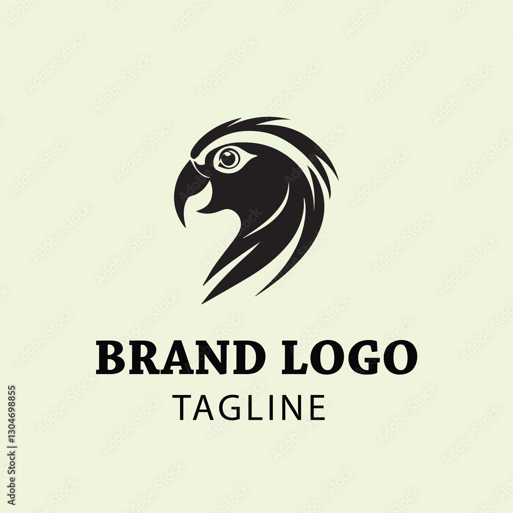 Obraz premium parrot head silhouette logo 