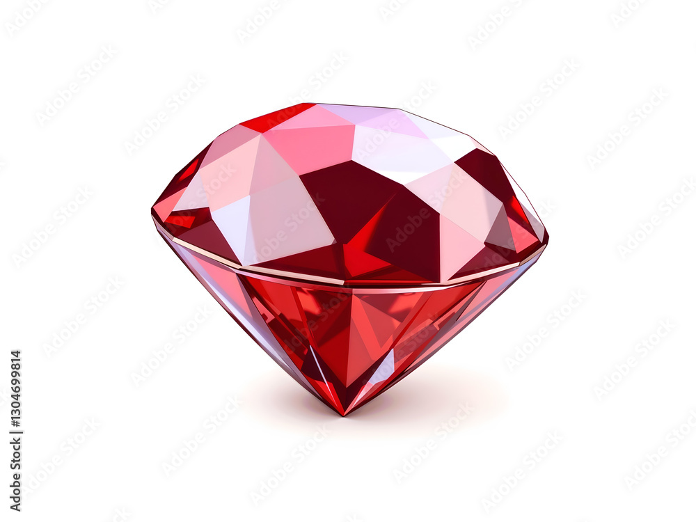 A beautifully cut red ruby gemstone with a brilliant faceted surface, isolated. Generative AI A beautifully cut red ruby gemstone with a brilliant faceted surface, isolated. Generative AI