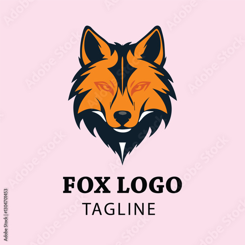 red fox head logo  photo