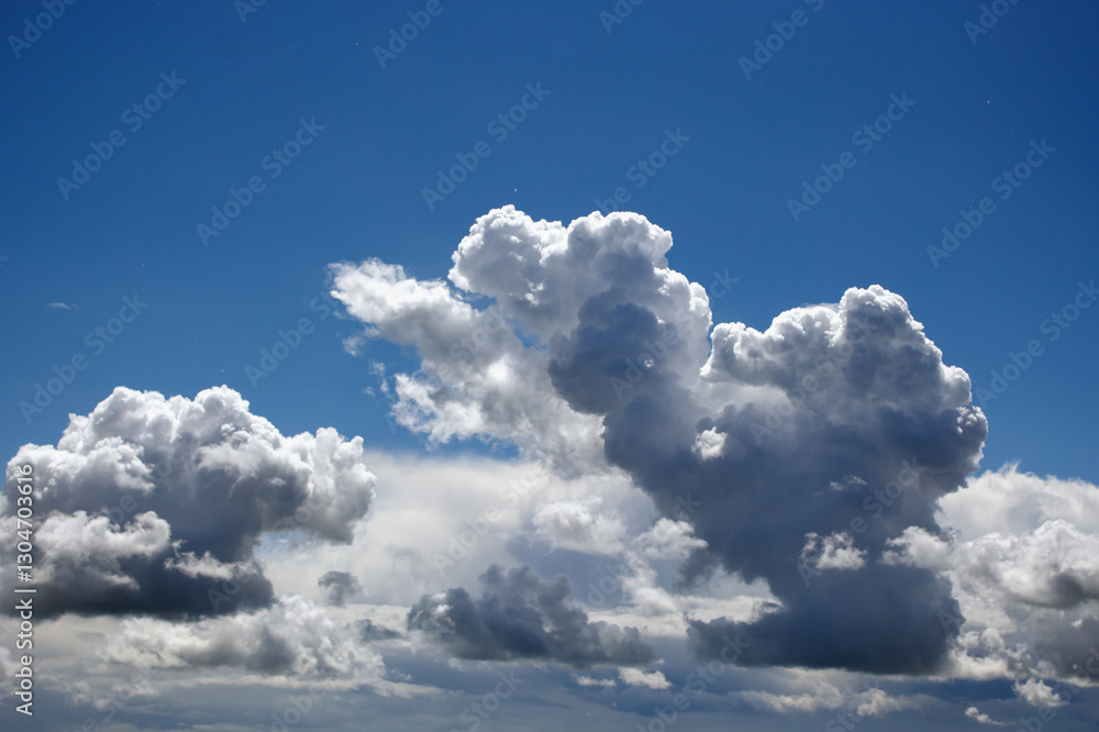 white clouds in the blue sky