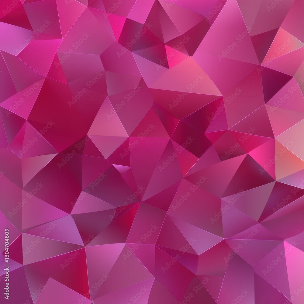 Obraz premium Abstract geometric background with magenta and pink triangles creating a modern polygonal design