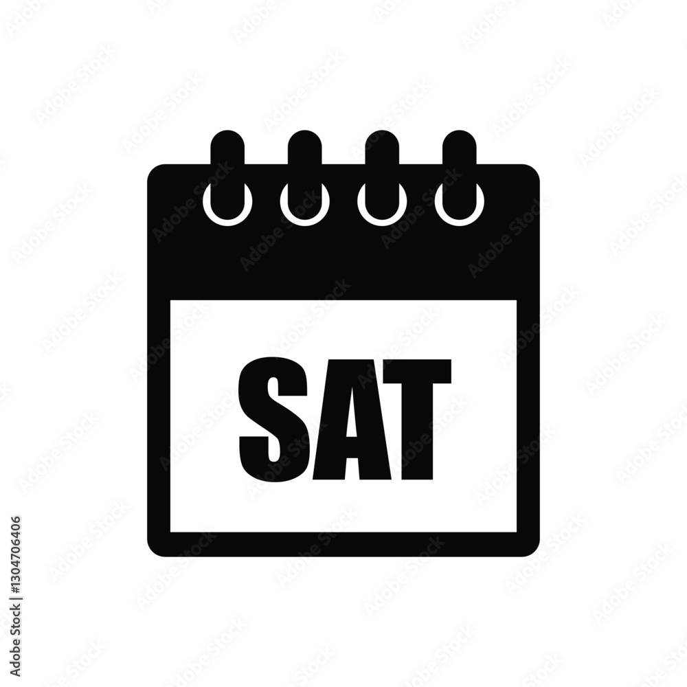 calender icon, saturday icon with white background calender icon, saturday icon with white background