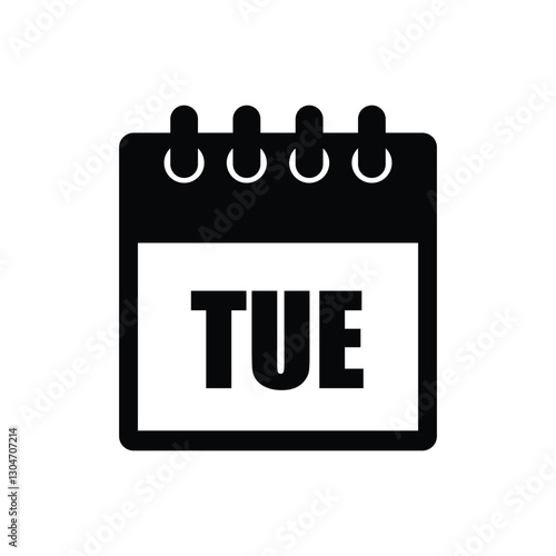 calender icon, tuesday icon with white background