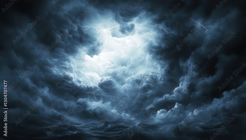 Obraz premium Dramatic Storm Clouds with Piercing Light