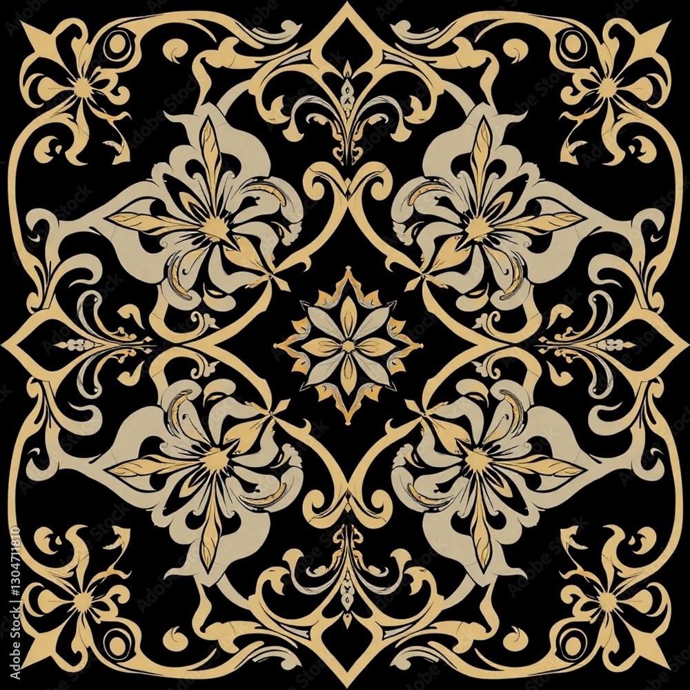 High-resolution stock photo Luxury graphic design. Pastel gray and gold vector art on a black background. Intricate, geometric patterns in a clean, modern style. High-resolution stock photo Luxury graphic design. Pastel gray and gold vector art on a black background. Intricate, geometric patterns in a clean, modern style.