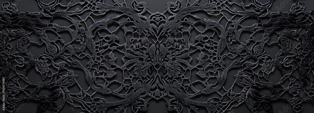 A gothic woven lace pattern with dark, intricate details and elegant filigree A gothic woven lace pattern with dark, intricate details and elegant filigree