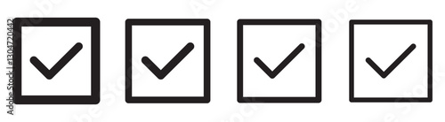 accept checkmark icons tick box checked. Approve symbol. Check mark icon button set. Correct vote choise isolated symbol. Check mark icon. Check mark vector icon. Black tick mark icon vector set. 