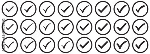 accept checkmark icons tick box checked. Approve symbol. Check mark icon button set. Correct vote choise isolated symbol. Check mark icon. Check mark vector icon. Black tick mark icon vector set. 