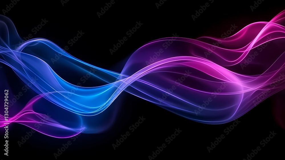 Abstract Colorful Smoke Effect on Black Background Abstract Colorful Smoke Effect on Black Background
