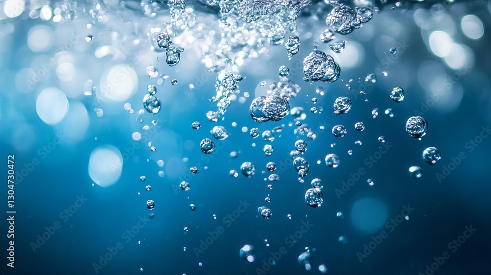 A fizzy tablet dissolving in water, close-up view against a blue backdrop.
A fizzy tablet dissolving in water, close-up view against a blue backdrop.