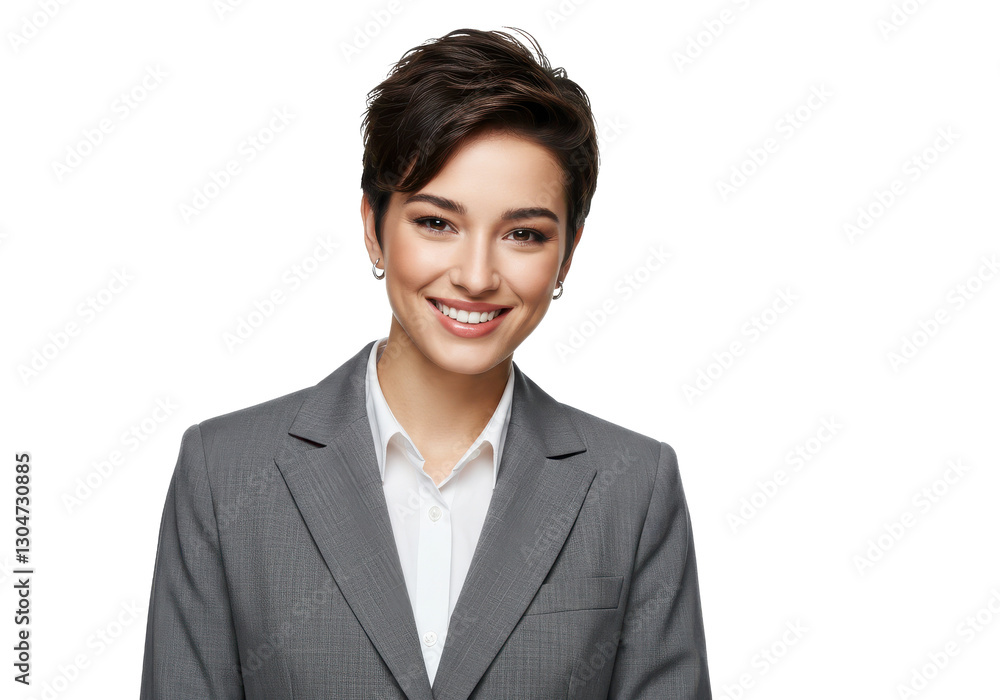 Studio portrait of a happy young businesswoman isolated on White background Studio portrait of a happy young businesswoman isolated on White background
