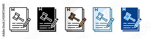 Agreement  Icon Set Multiple Style Collection