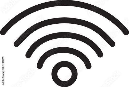 Simple outline vector icon for business, technology, communication, and finance