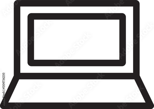 Simple outline vector icon for business, technology, communication, and finance