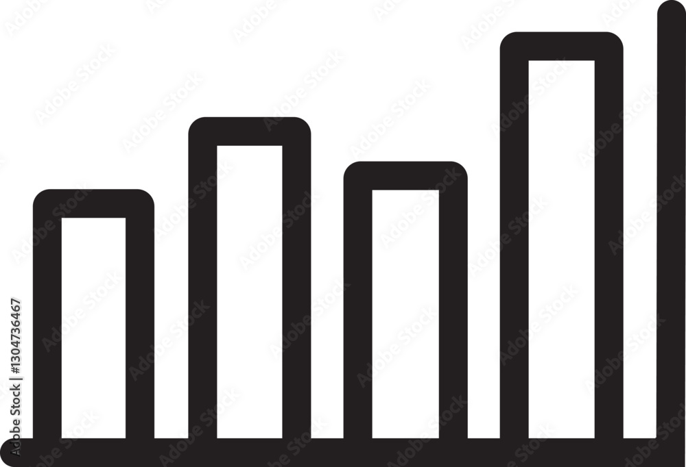 Simple outline vector icon for business, technology, communication, and finance Simple outline vector icon for business, technology, communication, and finance