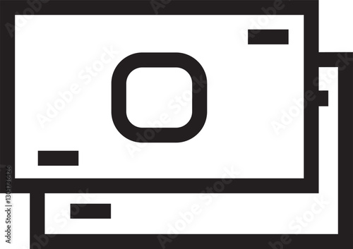 Simple outline vector icon for business, technology, communication, and finance