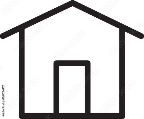 Simple outline vector icon for business, technology, communication, and finance